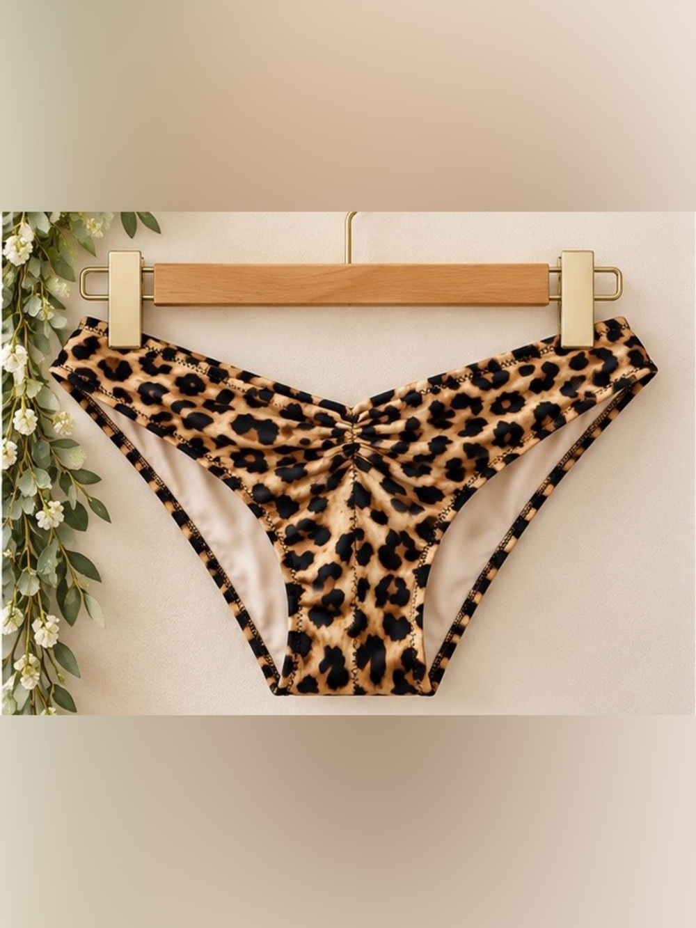 Victoria’s Secret PINK Leopard Print Cheeky Bikini Bottom S NWOT